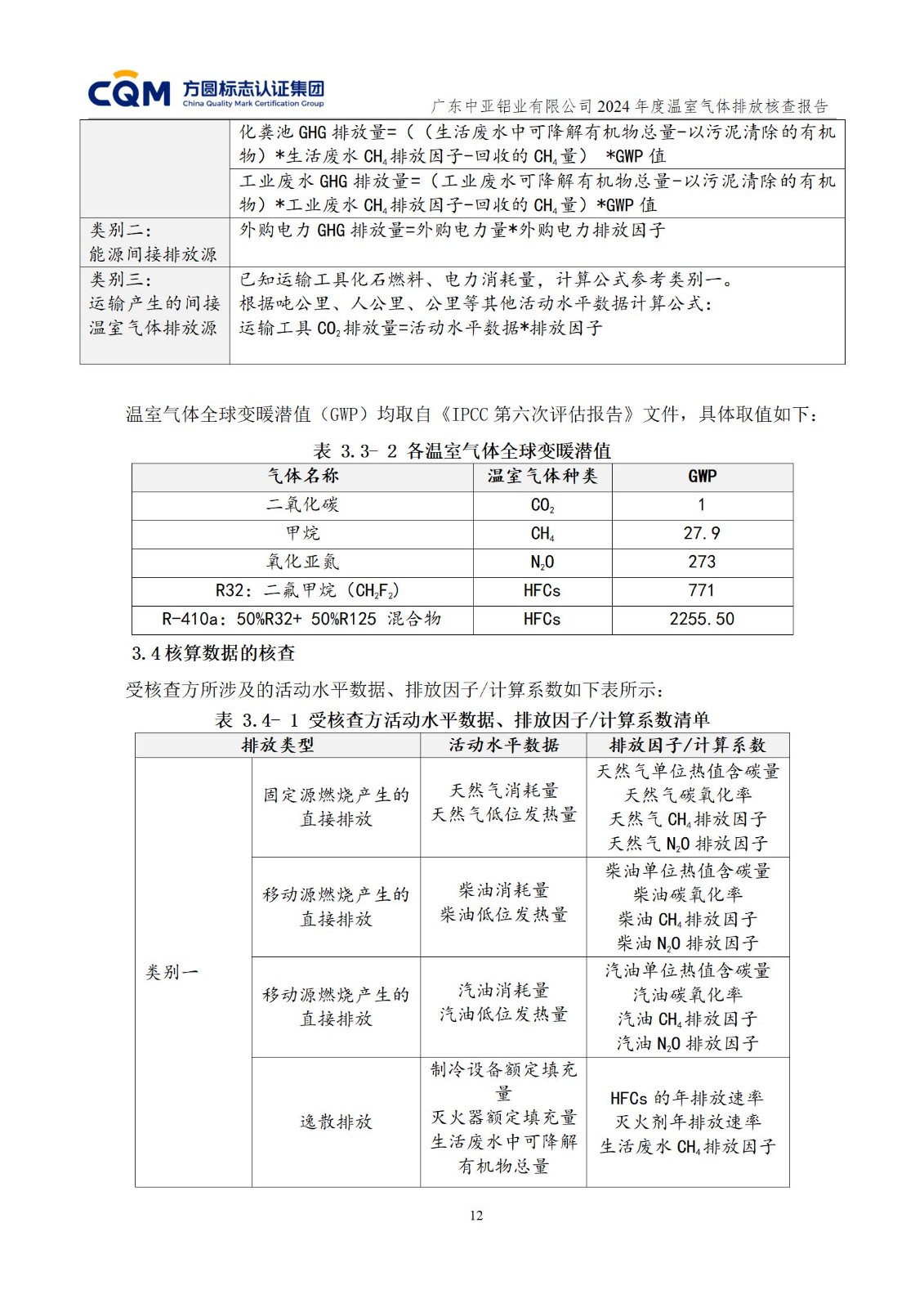 廣東中亞鋁業有限公司溫室氣體核查報告-ISO14064 - 終稿(圖16)